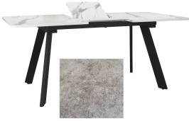 Стол LARSEN 138*83+40 Столешница пластик Бетон Слюда, каркас черный
