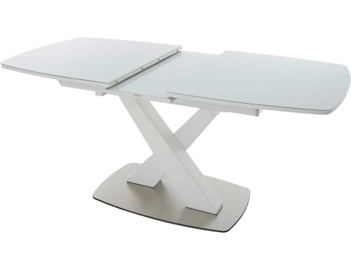 Обеденная группа (Стол Орлеан стекло и 4 стула Модерн), белый