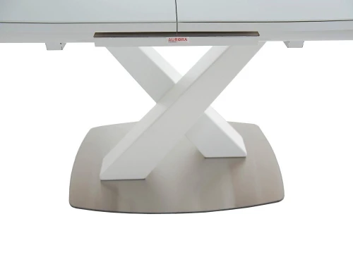 Обеденная группа (Стол Орлеан стекло и 4 стула Модерн), белый