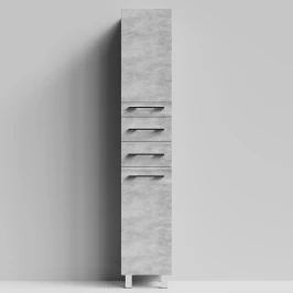 Пенал Мальта 35 напольный, Горный камень ПВХ 57807, правый