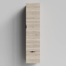 Пенал Марко 35 подвесной, дверь и ящик, ручки Хром, Дубослив ореховый светлый ПВХ 3445, правый