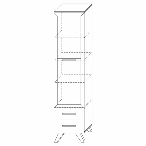 Шкаф-витрина 450 Вега Скандинавия