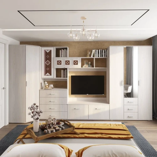 Шкаф трехдверный для одежды Белла, ясень белый