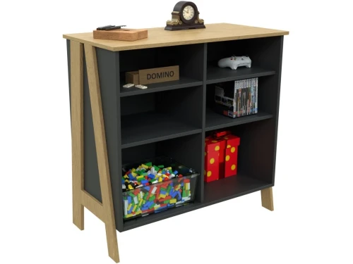 Тумба «Скандинавия 2Д 1» КМК 0905.32, Антрацит/ дуб наварра