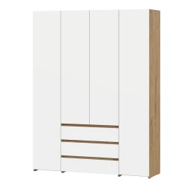 Шкаф четырехстворчатый Некст 1, Дуб золотой, Белый