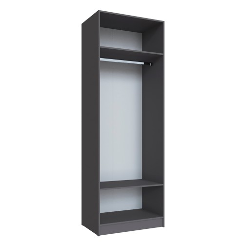 Шкаф Мадрид (0,8) с зеркалом графит серый