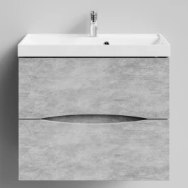 Тумба Лайт 70 подвесной, Горный камень ПВХ 57807 Vodok с раковиной в комплекте