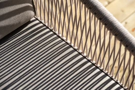 "Канны" лаунж-зона 4-местная из роупа со столиком "Канны" цвета "дуб", основание дуб, роуп бежевый