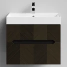 Тумба Элато 70 подвесной, Дуб цвет 14 Vodok с раковиной в комплекте