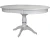 Стол обеденный Моро 04 раздвижной белый/серебро 100/140*100
