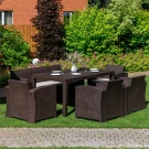 Обеденный комплект LANA LUX DINING L коричневый Обеденный комплект LANA LUX DINING L коричневый