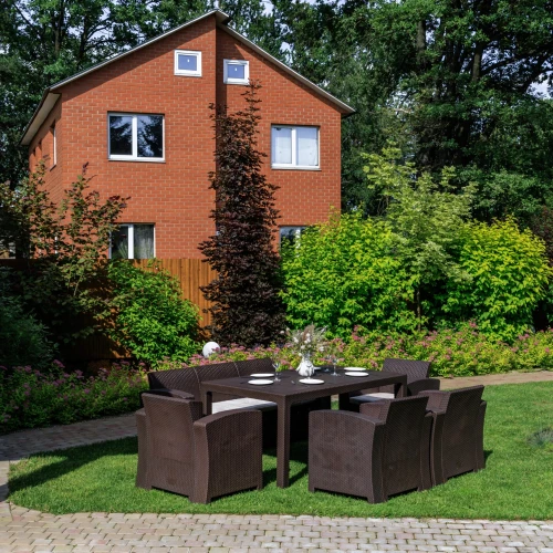 Обеденный комплект LANA LUX DINING L коричневый