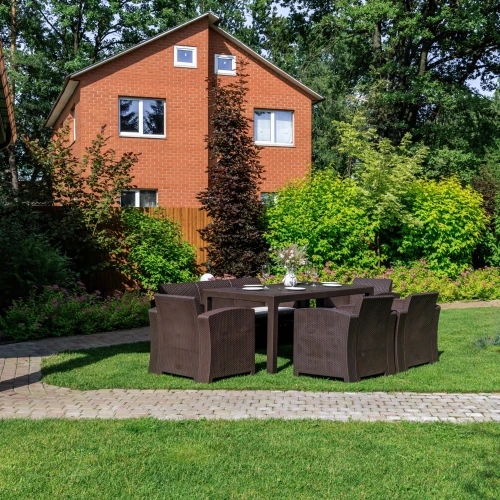 Обеденный комплект LANA LUX DINING L коричневый