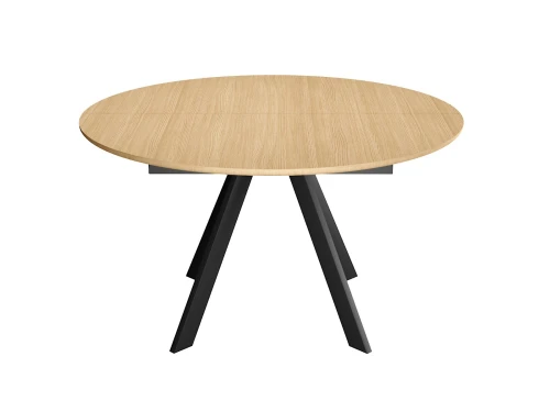 Стол DikLine RD120 Дуб Каселла натуральный/опоры черные