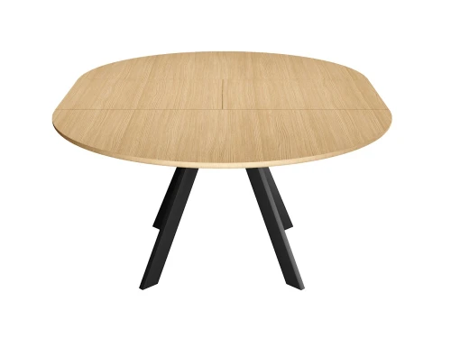 Стол DikLine RD120 Дуб Каселла натуральный/опоры черные