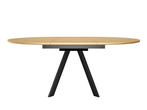 Стол DikLine RD120 Дуб Каселла натуральный/опоры черные