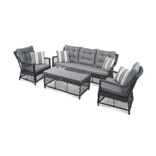 Комплект ИМПЕРО Черный металлик искусственный ротанг