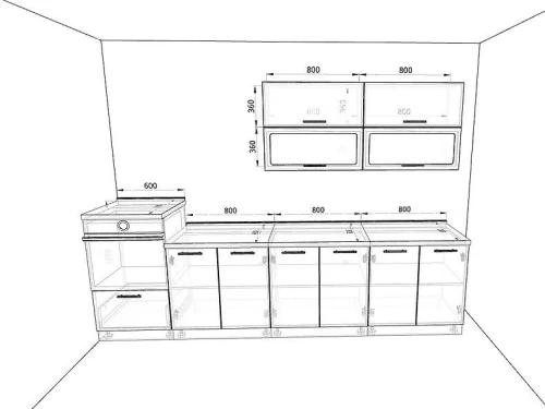 Кухня Базис Комплектация 76