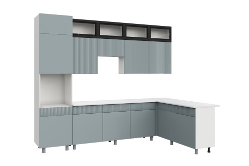 Кухонный гарнитур "София" (3х1,8м) (Белый/Ментол/Черный/Антарес)