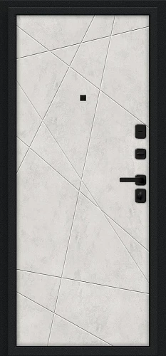 Входная дверь BRAVO Граффити-5/SBlack Букле черное/Look Art