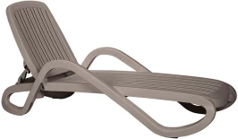 Шезлонг Nardi Eden с подлокотниками, tortora