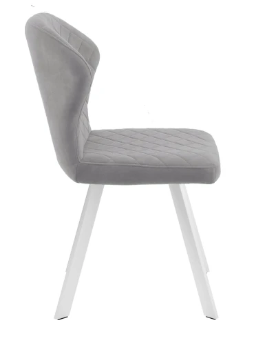 Стул DikLine 339 поворотный B22 GREY, ножки белые