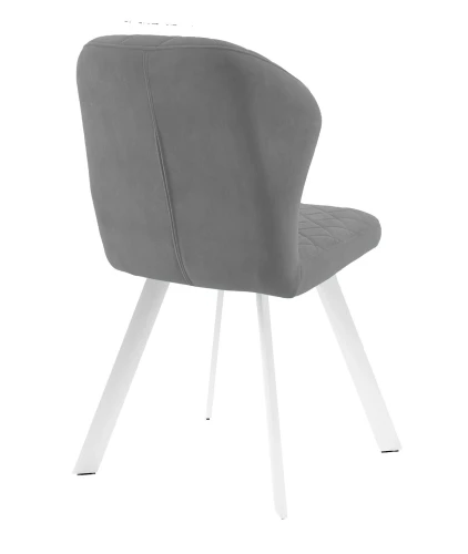 Стул DikLine 339 поворотный B22 GREY, ножки белые