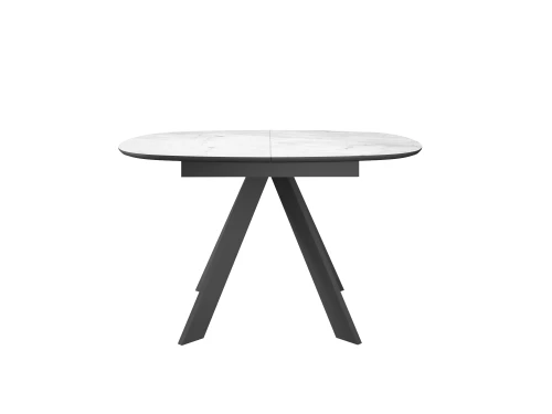 Стол DikLine BK100 Керамика Белый мрамор/подстолье черное/опоры черные