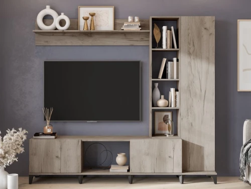 Стенка «Аурелия», дуб крафт серый