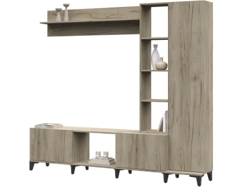 Стенка «Аурелия», дуб крафт серый