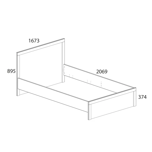Кровать 160 , JAZZ, цвет Каштан найроби
