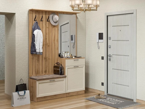 Готовая прихожая Стиль-02 Cream Silkwood Дуб Вотан