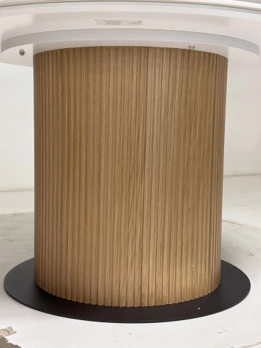 Стол MESA D120 цвет БЕЛЫЙ МРАМОР M326 / Каркас OAK, ®DISAUR