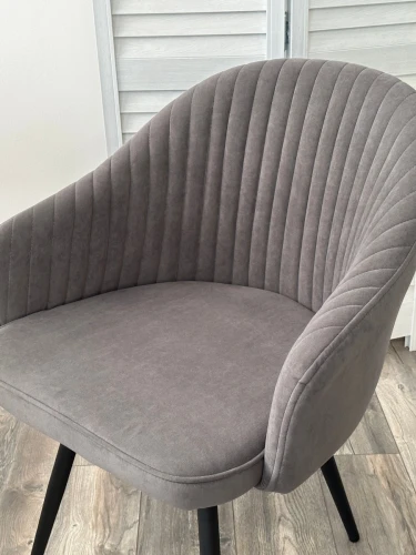 Стул AVIOR, 360 град. поворот. B28 Темно-серый, велюр / черный каркас, М-City