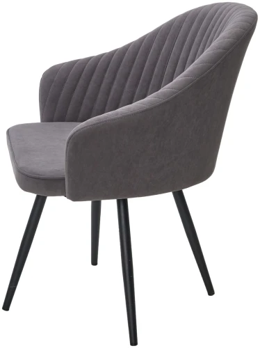 Стул AVIOR, 360 град. поворот. B28 Темно-серый, велюр / черный каркас, М-City