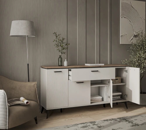 VINATI, Тумба 4D1S. Цвет ПЕРСИДСКИЙ ЖЕМЧУГ/ АМАРОК