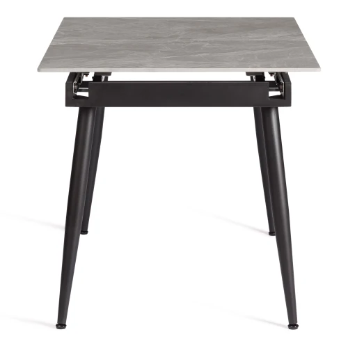 Стол обеденный Balmoral/Балморал столешница керамика (глянцевая) / опоры металл, серый/чёрный, (120+40)x80x75(+1) см