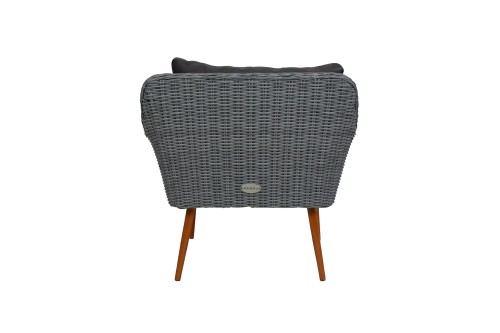 Комплект плетеной мебели MOKKA РИМИНИ / RIMINI (стол кофейный, 2 кресла, диван 2 х-местный), Серый / Коричневый