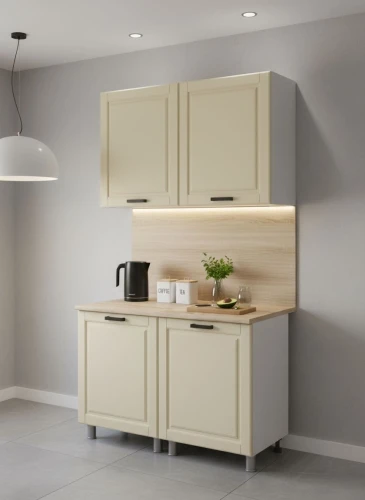 Кухня МК Аленушка 1м Астра Крем,скоба черный,сонома