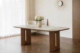Стол БАРК (BARK) 180 цвет CA035, керамика / Орех (WALNUT), ®DISAUR