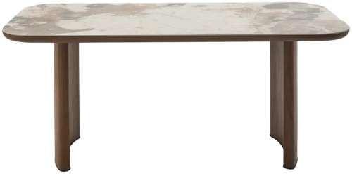 Стол БАРК (BARK) 180 цвет CA035, керамика / Орех (WALNUT), ®DISAUR