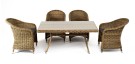 "Латте - 140 R" обеденная группа плетеная, цвет соломенный