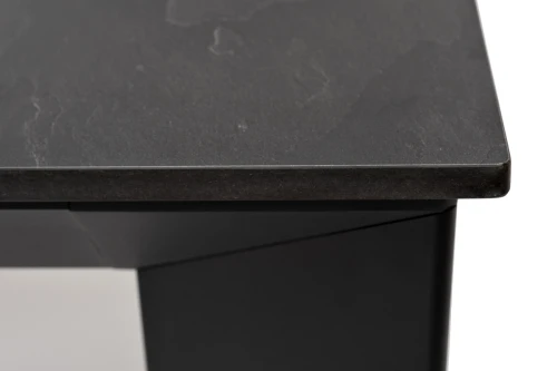 "Венето" обеденный стол из HPL 90х90см, цвет "серый гранит", каркас черный