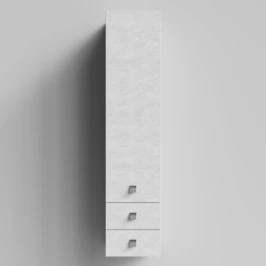 Пенал Квадро 35 подвесной, Белый камень ПВХ 57805, правый