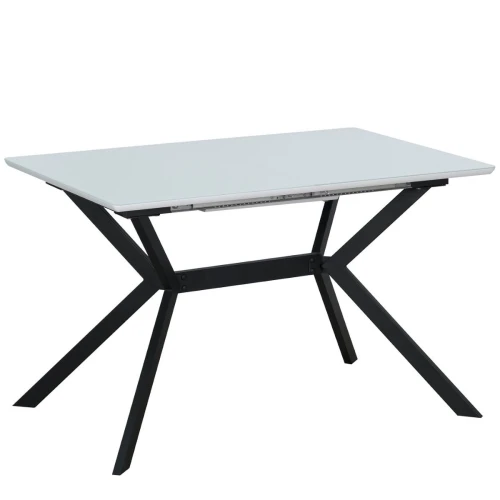 Стол обеденный AGAT 118-160/80 (корпус стекло Белое, Белый)