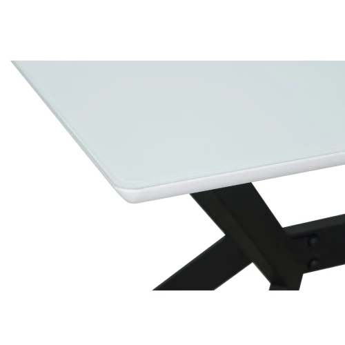 Стол обеденный AGAT 118-160/80 (корпус стекло Белое, Белый)