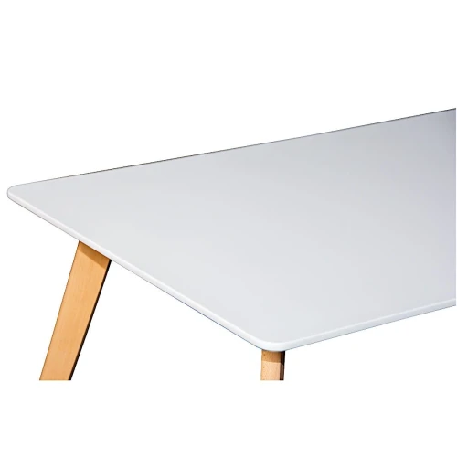 T-14 Стол обеденный БЕЛЫЙ 120*80 см, столешница МДФ, основание бук