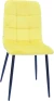 C919/DC809 Стул мягкий, ЖЕЛТЫЙ#h40 велюр, каркас металл черный КРУГЛЫЙ