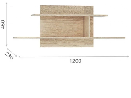 Стенка «Стелс» с комодом, Дуб сонома/белый