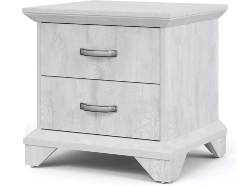 Тумба «Лорена» 2ящ, Бетон Паин белый